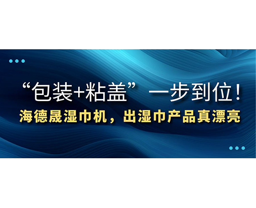 “包裝+粘蓋”一步到位！海德晟濕巾機(jī)，出濕巾產(chǎn)品真漂亮